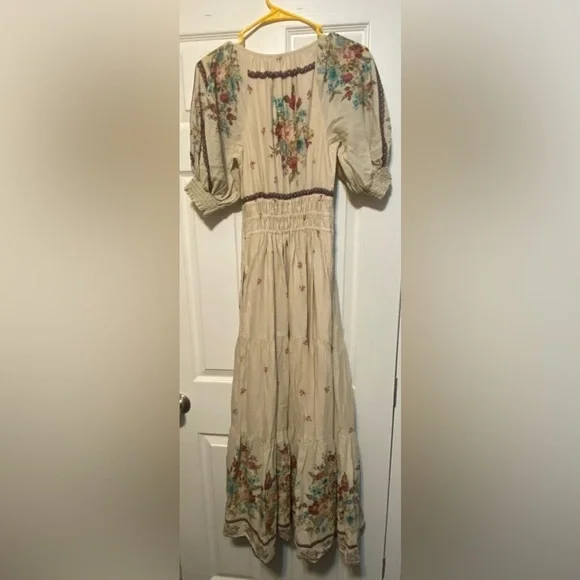 ANTHROPOLOGIE The Somerset Maxi Dress: Puff-Sleeve Edition size XXS - Picture 8 of 9